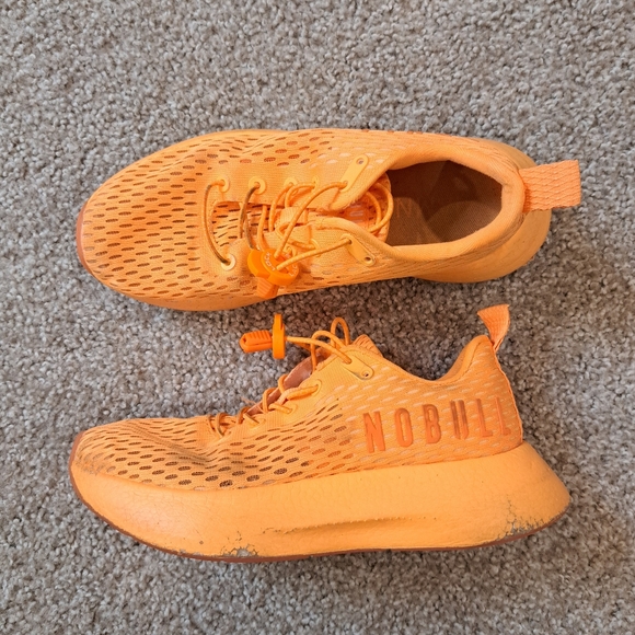 NOBULL All Day Knit Orange Running Shoes Size 7.5 - Picture 1 of 3